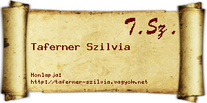 Taferner Szilvia névjegykártya